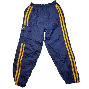 Nike XL Mens Windbreaker Pants Blue Yellow Stripe 90s Athletic- no tag -blemish